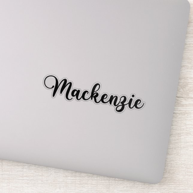 Name Mackenzie - Handgeschriebene Kalligrafie Aufkleber (Detail)
