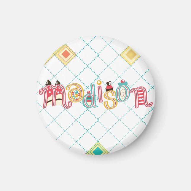 Name Madison Magnet (Vorne)