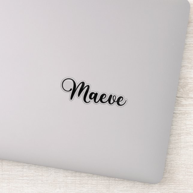 Name Maeve - Handgeschriebene Kalligrafie Aufkleber (Detail)