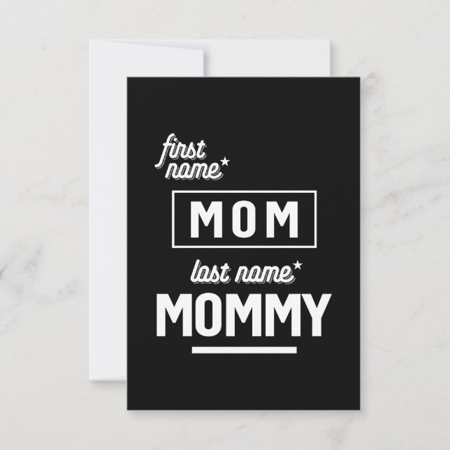 Name Mama Nachname Mommy RSVP Karte (Vorderseite)