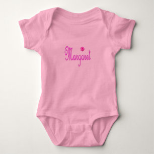Name "Margaret" Pink, Baby Strampler