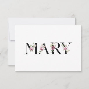 Name Mary Dankeskarte