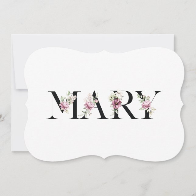Name Mary Karte (Vorderseite)