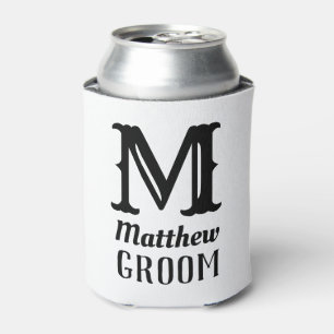 Name Masculine Mit Monogramm Groom Hochzeiten Schw Dosenkühler