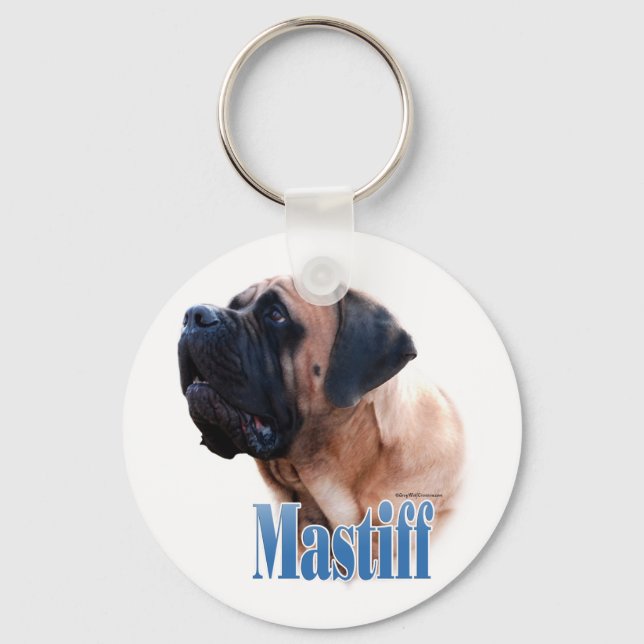 Name Mastiff (Aprikose) Schlüsselanhänger (Vorderseite)