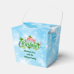 Name Matching Merry Christmas Blue Gevor Box hinzu Geschenkschachtel