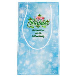 Name Matching Merry Christmas Blue Kleines Geschen Kleine Geschenktüte