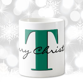 Name, May Emerald Green | Frohe Weihnachten Kaffeetasse