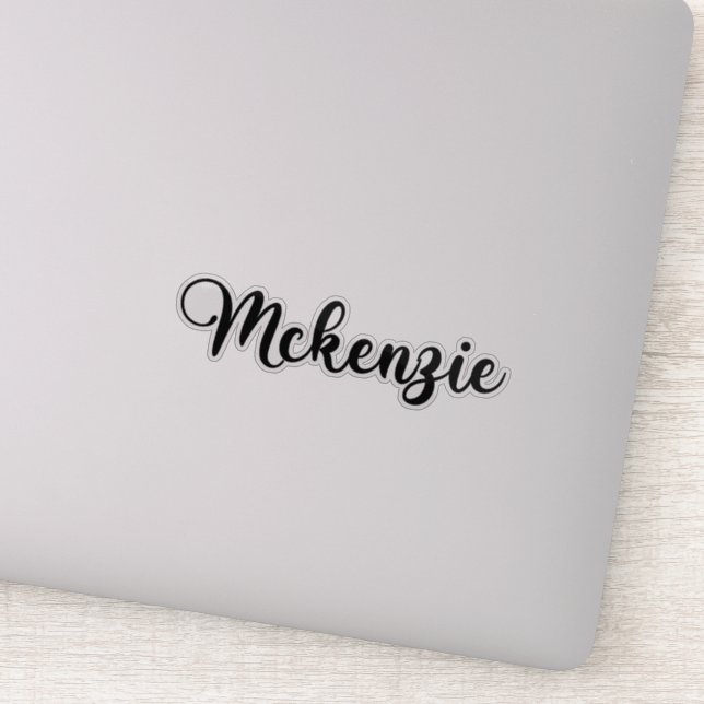 Name Mckenzie - Handgeschriebene Kalligrafie Aufkleber (Detail)