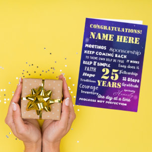 Name/Meilenstein für 12-Schritte-Wiederherstellung Karte