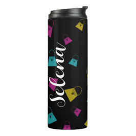 Name Mini farbenfrohe Handtaschen Thermal Tumbler Thermosbecher
