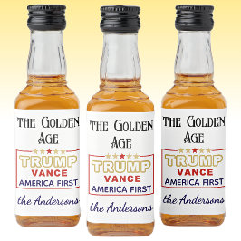 Name, Mini-Flaschen Präsident Trump, das goldene Z Alkoholflaschenetikett