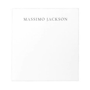 Name Minimalist Modern Schlicht Einfach Schwarz We Notizblock