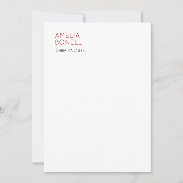 Name Minimalist Professional Plain Casual Card (Vorderseite)