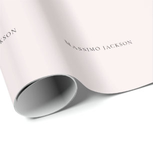 Name Minimalistisch Modern Einfach Einfache Pastel Geschenkpapier