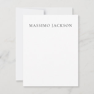 Name Minimalistisch Modern Schlicht Einfach Schwar Mitteilungskarte