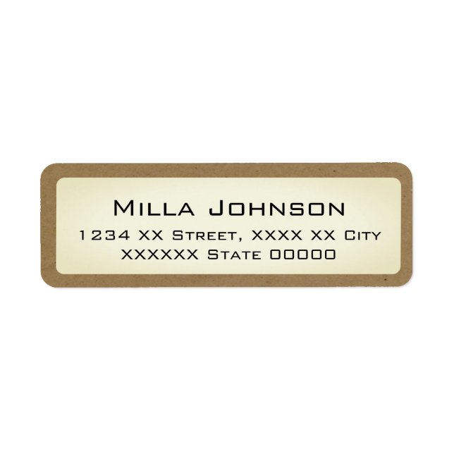 Name mit bräunlicher Grenze (Vorne)