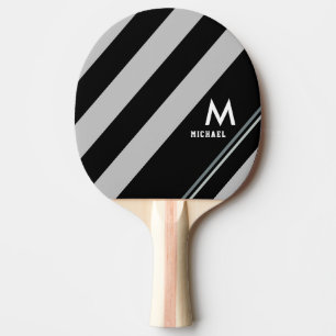Name mit diagonalen schwarzen Streifen Tischtennis Schläger