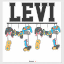 Name mit Video-Game-Controller-Aufkleber
