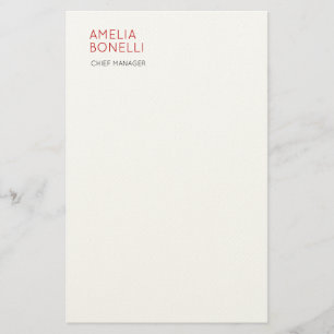 Name Modern Minimalistisch Professionell Schlicht  Briefpapier