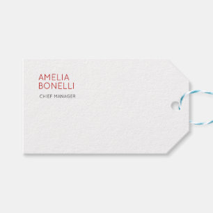 Name Modern Minimalistisch Professionell Schlicht Geschenkanhänger