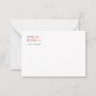 Name Modern Minimalistisch Professionell Schlicht  Mitteilungskarte
