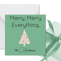 Name || Moderne Merry Mini Weihnachts-Flat-Notecar