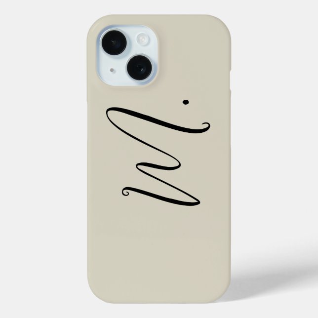 Name Moderne Monogramm-Erstkalligraphie hinzufügen Case-Mate iPhone Hülle (Rückseite)