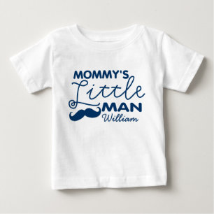 Name Mommy's Kleiner Mann hinzufügen Baby T-shirt