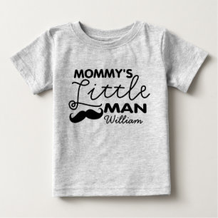 Name Mommy's Kleiner Mann hinzufügen Baby T-shirt