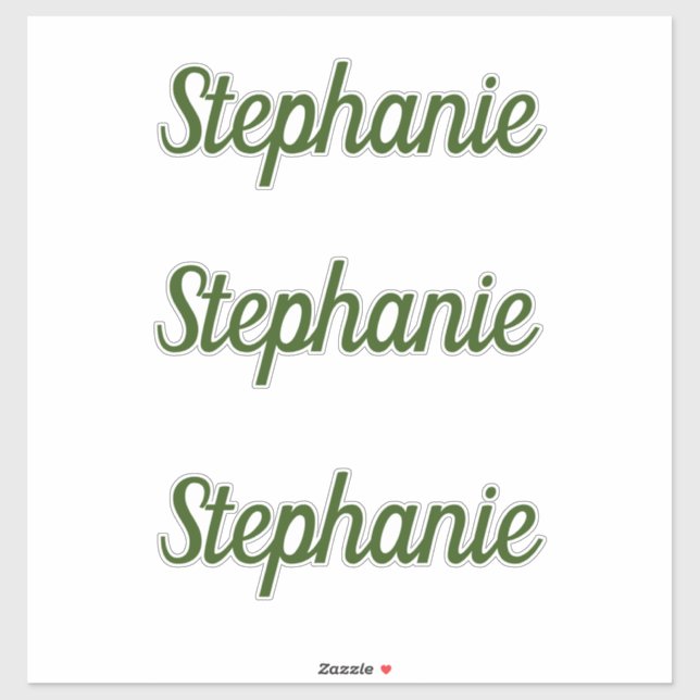 Name Monogram Forest Green Baby Shooting Geburtsta Aufkleber (Blatt)