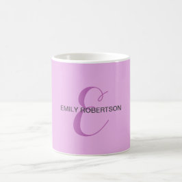 Name Monogram Initial Letter Orchid & Lilac Kaffeetasse