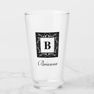 Name Monogram Regal Style Glass (Version 1) Glas