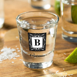 Name Monogram Regal Style Shot Glass (Version 1) Schnapsglas