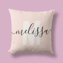 Name Monogramm Mädchen Kalligrafie Rosa