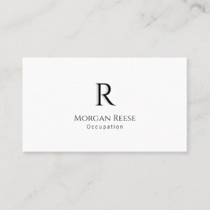 Name, Monogramm mit Schatten, QR-Code, einfaches D Visitenkarte