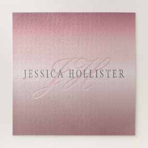 Name & Monogramm Sanfter falscher Rosen-Gold-Blu