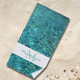 Name Monogramm Wasserstrandtuch Strandtuch