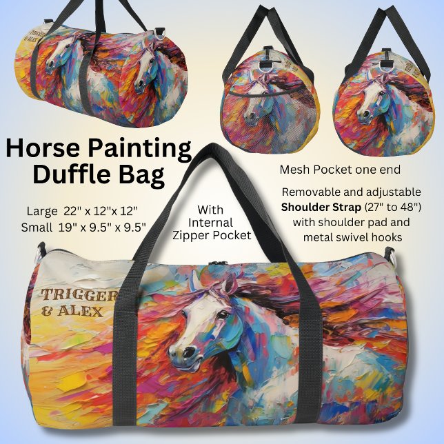 Name(n) hinzufügen, dramatische Farbe des weißen P Duffle Bag (Von Creator hochgeladen)