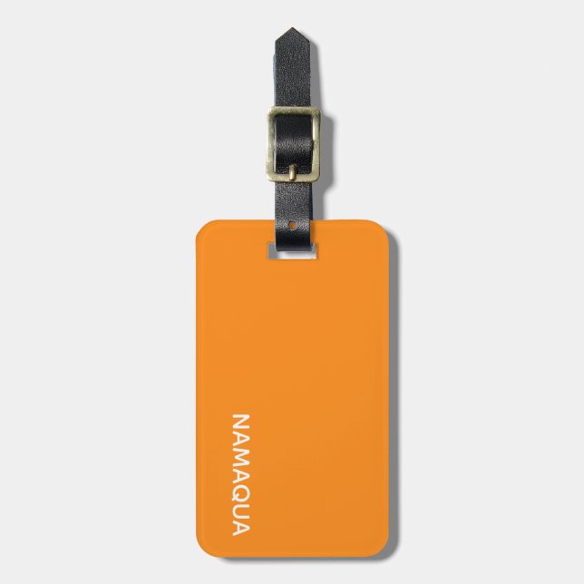 Name Namaqua orange Gepäckanhänger (Vorderseite vertikal)