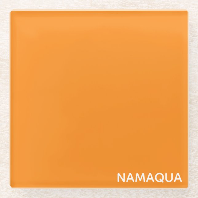 Name Namaqua orange Glasuntersetzer (Vorderseite)