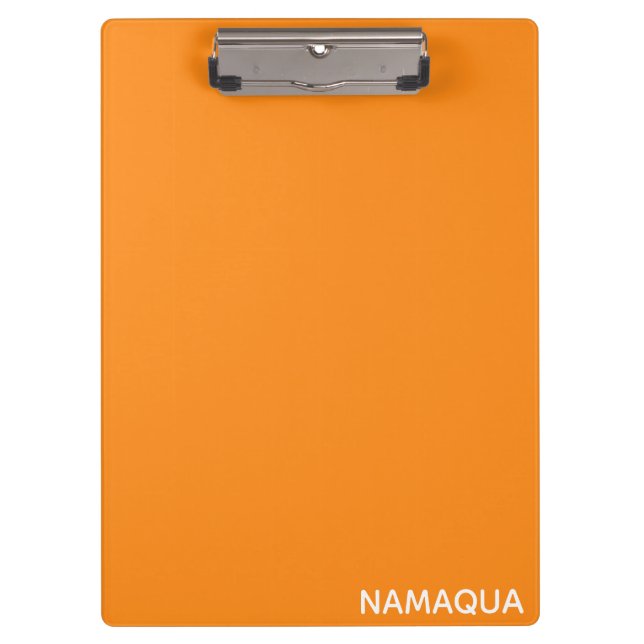 Name Namaqua orange Klemmbrett (Vorderseite)