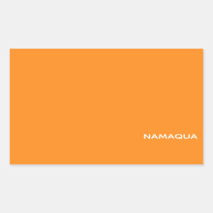 Name Namaqua orange Rechteckiger Aufkleber
