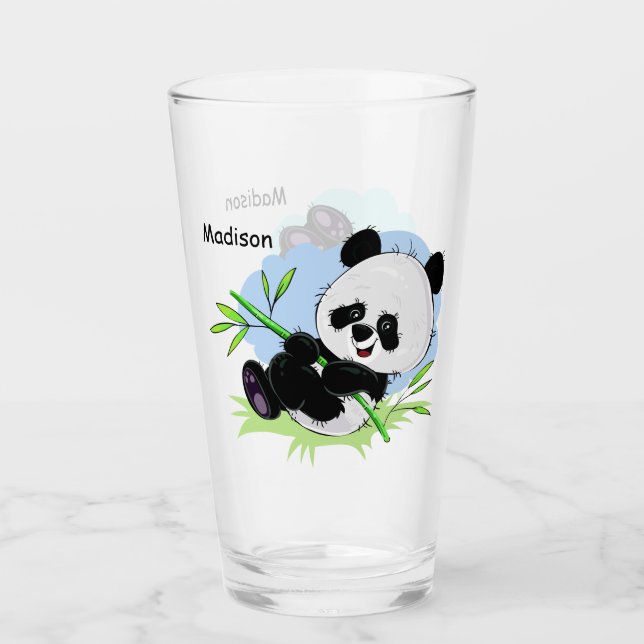 Name-niedliches Pandaliterglas 1/2 Glas (Vorderseite)