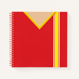 Name & Number Soccer Jersey Template Notebook Notizbuch