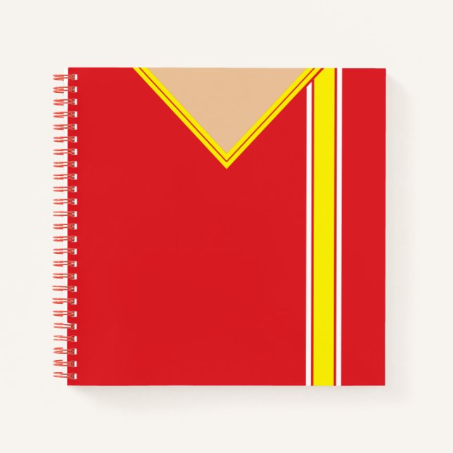 Name & Number Soccer Jersey Template Notebook Notizbuch (Vorderseite)