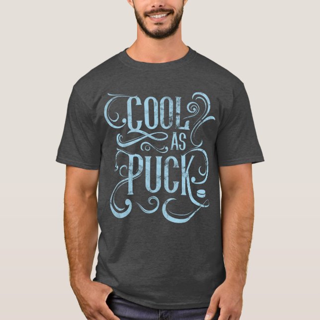 Name & Nummer Back Print Cool als Puck Hockey T-Sh T-Shirt (Vorderseite)