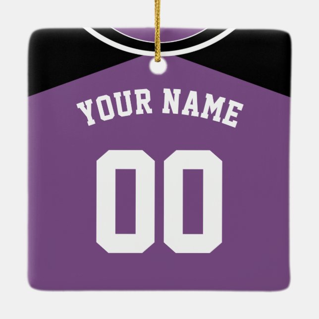 Name & Nummer Baseball Softball Jersey Vorlage Keramikornament (Rückseite)