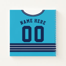 Name & Nummer Custom Hockey Jersey Notizbuch