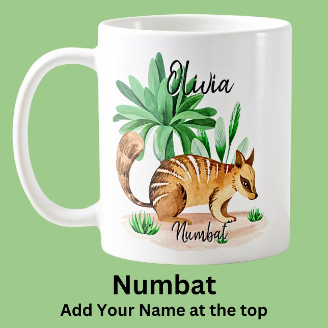 Name-Nummer hinzufügen Australisches Tier Kaffeetasse (Von Creator hochgeladen)